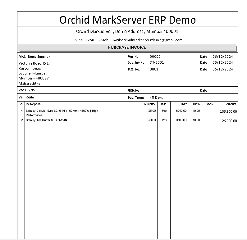 PurchaseInvoice